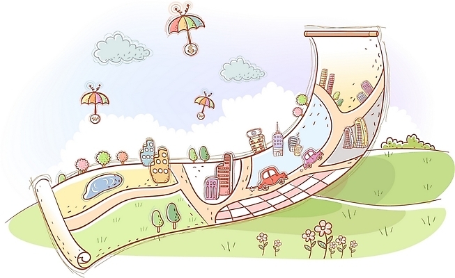 EPS 꽃 백그라운드 지도 돈 일러스트 우산 비즈니스 상상 자동차 풍경 빌딩 초원 사람없음 건물 금융 경제 도시 국내일러스트 식물 건축물 육상교통 재산 파일형식 벡터