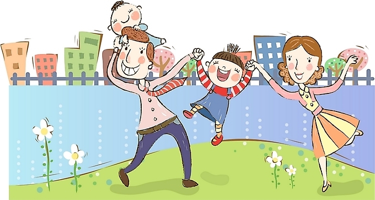 EPS 주간 공원 공공시설 여자 남자 꽃 행복 호수 어린이 일러스트 가정 가족 사랑 사람 소년 여러명 야외 건물 화목 봄 아기 핵가족 즐거움 국내일러스트 자연요소 식물 건축물 계절 감정 다수 컨셉 관계 시설 파일형식 벡터