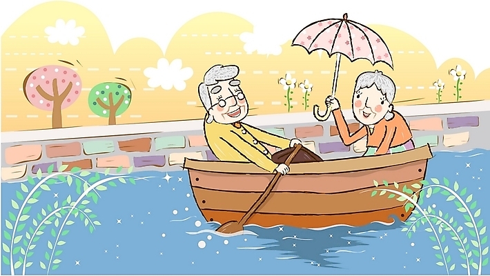 EPS 주간 나무 구름 부부 커플 공원 공공시설 여자 노년 남자 행복 호수 일러스트 우산 가정 남편 사랑 사람 야외 두명 노부부 화목 봄 아내 실버 즐거움 동행 선박 노인만 성인만 국내일러스트 자연요소 식물 계절 감정 컨셉 수상교통 관계 성인 시설 파일형식 벡터