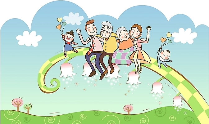 EPS 주간 구름 여자 노년 남자 행복 어린이 일러스트 가정 가족 하늘 대가족 사랑 사람 여러명 야외 화목 봄 아기 즐거움 방울꽃 국내일러스트 자연요소 계절 꽃 감정 다수 컨셉 관계 성인 파일형식 벡터