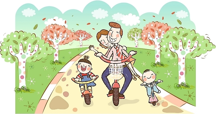 EPS 주간 나무 구름 공원 공공시설 여자 남자 꽃 행복 길 어린이 일러스트 가정 가족 놀이 사랑 사람 소년 여러명 야외 소풍 자전거 화목 봄 산책 산책로 아기 즐거움 국내일러스트 자연요소 식물 계절 감정 다수 컨셉 관계 휴식 야외활동 바이크 시설 파일형식 벡터