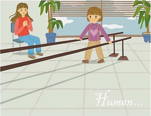 EPS 주간 여자 남자 화분 어린이 일러스트 가족 실내 병원 사람 소녀 두명 장애인 사회이슈 사회복지 장애인의날 재활 어린이만 국내일러스트 자연요소 컨셉 의학 관계 내부 치료 복지 장애 파일형식 벡터 법정기념일