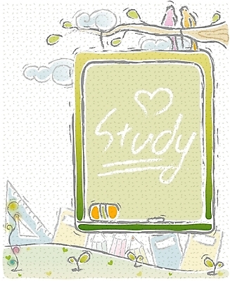 EPS 나무 구름 교육 백그라운드 잎 일러스트 조류 사람없음 책 연필 칠판 나뭇가지 오브젝트 지우개 분필 삼각자 국내일러스트 자연요소 식물 동물 학용품 자 필기구 초크 파일형식 벡터