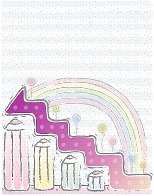 EPS 교육 꽃 화살표 백그라운드 무지개 날개 일러스트 문구용품 사람없음 필기구 연필 상승 국내일러스트 자연요소 식물 컨셉 학용품 오브젝트 파일형식 벡터