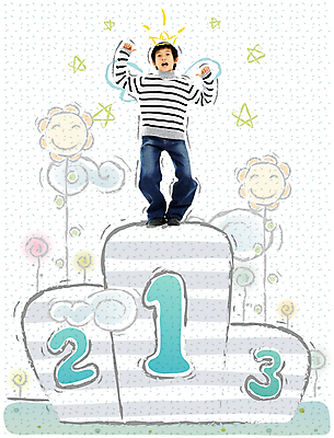 PSD 구름 편집이미지 어린이교육 교육 남자 꽃 별 초등학생 어린이 상상 왕관 해바라기 한명 사람 소년 우승 디지털합성 순위 2위 3위 랭킹 시상대 남자만 남자한명만 어린이만 소년만 소년한명만 이미지편집 자연요소 식물 1 학생 최고 파일형식