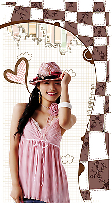 PSD 편집이미지 모자 여자 상상 한명 사람 상반신 20대 성인 건물 쇼핑 마을 하트 디지털합성 여자만 여자한명만 성인여자만 청년만 청년여자만 성인한명만 청년여자한명만 성인여자한명만 성인만 이미지편집 모양 1 건축물 잡화 청년 파일형식