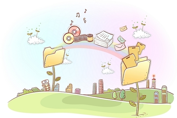 EPS 주간 나무 구름 백그라운드 무지개 음표 일러스트 비즈니스 상상 빌딩 초원 사람없음 야외 건물 새싹 사무용품 자료 플로피디스크 편지 필름 문서 파일 폴더 국내일러스트 자연요소 식물 건축물 기호 음악 문구용품 파일형식 벡터