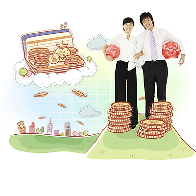 주간 전신 PSD 구름 편집이미지 여자 남자 산업 돈 날개 비즈니스 상상 사람 빌딩 초원 야외 두명 건물 금융 경제 동전 돼지저금통 직장인 비즈니스맨 비즈니스우먼 돈자루 동료 디지털합성 통장 금융업 이미지편집 자연요소 직업 건축물 관계 저금통 재산 파일형식
