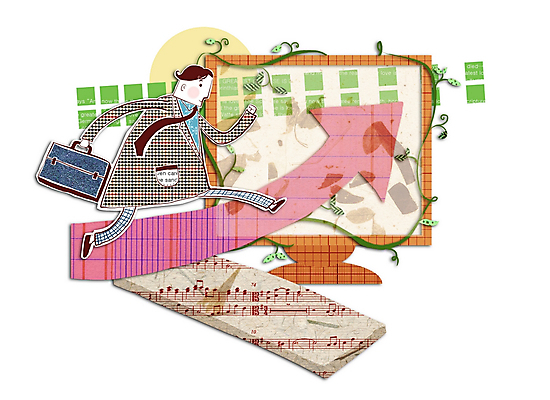 PSD 남자 화살표 서류가방 일러스트 비즈니스 상상 한명 사람 20대 성인 컴퓨터 키보드 업무 비즈니스맨 작업실 덩굴 콜라주 남자만 남자한명만 성인남자만 청년만 청년남자만 청년남자한명만 성인한명만 성인남자한명만 성인만 국내일러스트 식물 1 가방 청년 전자제품 작업 직장인 파일형식