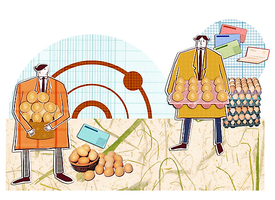 PSD 남자 일러스트 비즈니스 상상 사람 두명 금융 계란 비즈니스맨 통장 콜라주 분산투자 남자만 국내일러스트 경제 알 직장인 투자 파일형식