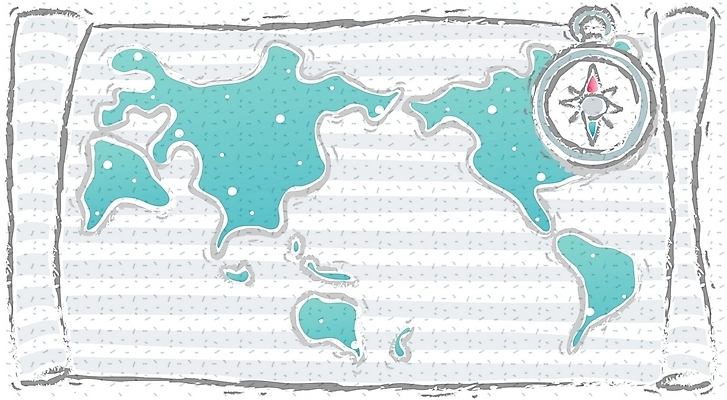 EPS 교육 백그라운드 세계지도 지도 일러스트 사람없음 세계 나침반 국내일러스트 파일형식 벡터