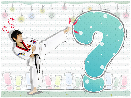 PSD 편집이미지 기호 어린이교육 교육 남자 꽃 실루엣 초등학생 어린이 백그라운드 그림자 도복 한명 사람 소년 물음표 킥 느낌표 디지털합성 태권도 문제해결 남자만 남자한명만 어린이만 소년만 소년한명만 이미지편집 식물 문자 1 학생 옷 모션 촬영기법 격투기 파일형식