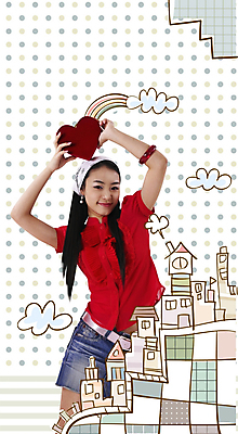 PSD 구름 편집이미지 문양 여자 무지개 한명 사람 빌딩 상반신 20대 성인 건물 쇼핑 마을 하트 디지털합성 여자만 여자한명만 성인여자만 청년만 청년여자만 성인한명만 청년여자한명만 성인여자한명만 성인만 이미지편집 자연요소 모양 1 건축물 청년 파일형식