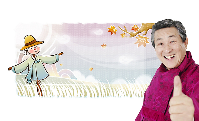 주간 PSD 편집이미지 한국전통 명절 할아버지 노년 남자 단풍 한명 미소 사람 풍경 상반신 야외 추석 엄지손가락 벼 가을 농촌 시골 최고 실버 한복 디지털합성 합성 허수아비 풍년 남자만 남자한명만 성인남자만 성인한명만 성인남자한명만 노인만 성인만 노인남자만 노인남자한명만 이미지편집 자연요소 1 전통 계절 기념일 잎 농업 손가락 곡류 한국 표정 성인 수확 전통의상 파일형식