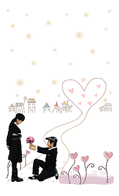 전신 PSD 편집이미지 여자 남자 길 어린이 꽃다발 프로포즈 겨울 주택 사람 소녀 소년 야외 두명 10대 친구 마을 하트 눈 디지털합성 합성 십대만 이미지편집 자연요소 모양 계절 꽃 관계 청소년 날씨 건물 파일형식