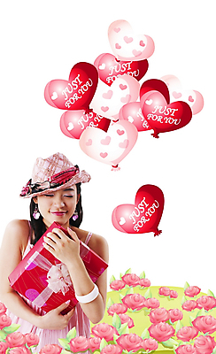 PSD 편집이미지 모자 여자 선물 사랑 한명 사람 이벤트 상반신 20대 성인 장미 하트 디지털합성 합성 여자만 여자한명만 성인여자만 청년만 청년여자만 성인한명만 청년여자한명만 성인여자한명만 성인만 이미지편집 모양 1 잡화 꽃 감정 청년 파일형식