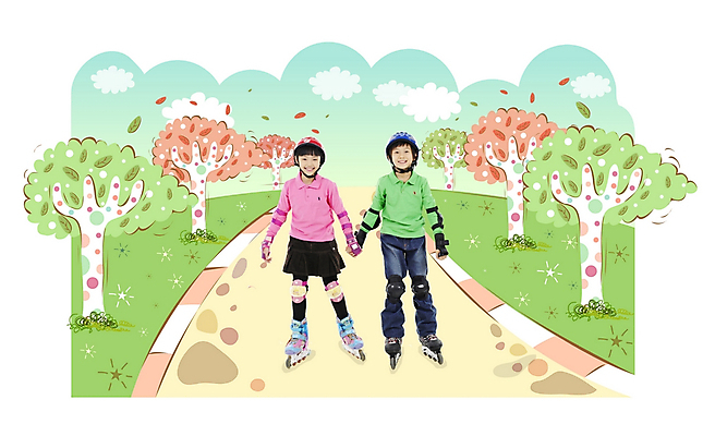 주간 전신 PSD 나무 구름 편집이미지 공원 여자 남자 길 초등학생 어린이 가족 레저 남매 서기 사람 소녀 소년 야외 두명 10대 레포츠 친구 롤러블레이드 디지털합성 합성 십대만 이미지편집 자연요소 식물 학생 공공시설 관계 모션 청소년 취미 파일형식