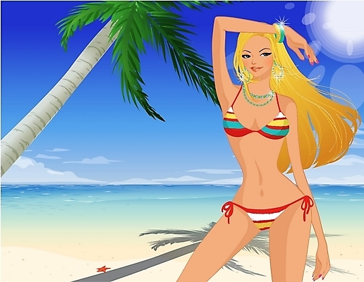 EPS 주간 구름 웰빙 계절 여자 수영복 바다 여행 일러스트 목걸이 장신구 팔찌 하늘 휴가 한명 사람 20대 성인 해변 야외 여름 관광지 여름휴가 바캉스 빛 모래사장 야자수 섹시 귀걸이 대서 여자만 여자한명만 성인여자만 청년만 청년여자만 성인한명만 청년여자한명만 성인여자한명만 성인만 국내일러스트 자연요소 나무 1 옷 컨셉 청년 절기 파일형식 벡터 여름_계절