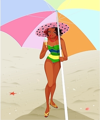 EPS 웰빙 계절 여자 여행 일러스트 휴가 휴식 아이스크림 한명 사람 20대 성인 해변 야외 여름 관광지 여름휴가 바캉스 파라솔 여자만 여자한명만 성인여자만 청년만 청년여자만 성인한명만 청년여자한명만 성인여자한명만 성인만 국내일러스트 1 바다 컨셉 디저트 청년 파일형식 벡터 여름_계절