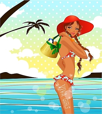 EPS 주간 웰빙 계절 여자 수영복 물결 바다 여행 일러스트 휴가 한명 사람 20대 성인 야외 여름 관광지 여름휴가 바캉스 선탠 선크림 대서 큐빅 여자만 여자한명만 성인여자만 청년만 청년여자만 성인한명만 청년여자한명만 성인여자한명만 성인만 국내일러스트 자연요소 1 옷 청년 화장품 광석 절기 파일형식 벡터 여름_계절