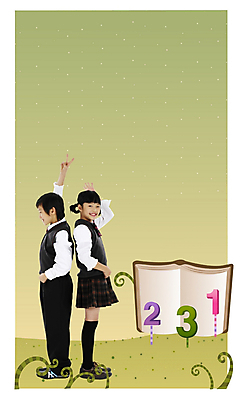 전신 PSD 편집이미지 여자 남자 교복 초등학생 어린이 놀이 서기 사람 소녀 소년 두명 옆모습 10대 책 숫자 새싹 가위바위보 디지털합성 합성 십대만 이미지편집 식물 문자 학생 옷 뷰포인트 모션 청소년 파일형식