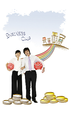 주간 전신 PSD 편집이미지 커플 여자 남자 무지개 돈 비즈니스 서기 사람 야외 두명 금융 경제 동전 저금통 직장인 비즈니스맨 비즈니스우먼 재테크 동료 디지털합성 은행 합성 금화 은화 이미지편집 자연요소 직업 관계 모션 저축 재산 황금 파일형식