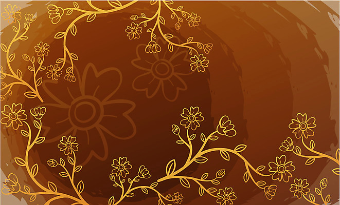 EPS 문양 백그라운드 무늬 꽃무늬 패턴 일러스트 식물문양 사람없음 갈색 전통문양 국내일러스트 식물 전통 꽃 컬러 파일형식 벡터