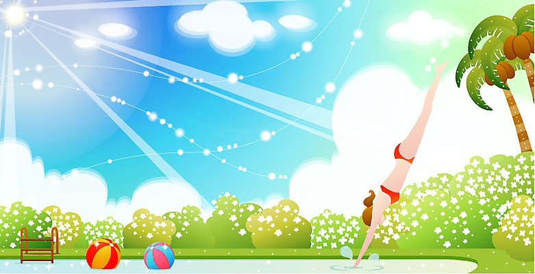 EPS 주간 구름 사계절 계절 여자 일러스트 자연 하늘 휴가 수영장 한명 사람 풍경 20대 성인 야외 여름 여름휴가 바캉스 야자수 햇빛 풀장 비치볼 다이빙 여자만 여자한명만 성인여자만 청년만 청년여자만 성인한명만 청년여자한명만 성인여자한명만 성인만 국내일러스트 자연요소 나무 1 공 바캉스용품 청년 태양 수영 생태계 수중스포츠 파일형식 벡터 여름_계절