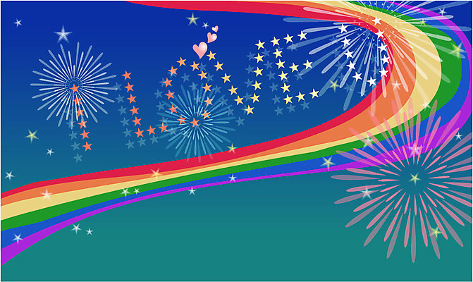 EPS 문자 백그라운드 무지개 프로포즈 일러스트 자연 밤하늘 하늘 불꽃놀이 풍경 이벤트 사람없음 야외 국내일러스트 자연요소 놀이 야간 생태계 파일형식 벡터