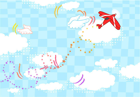 EPS 주간 구름 백그라운드 날개 일러스트 항공교통 하늘 비행기 사람없음 야외 별표 국내일러스트 자연요소 교통수단 대중교통 파일형식 벡터