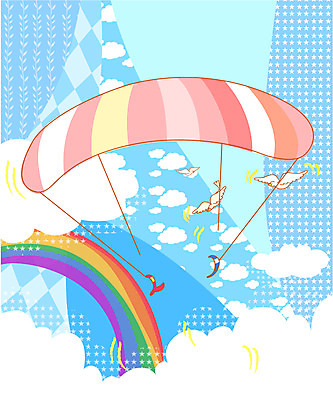 EPS 주간 구름 문양 스포츠용품 백그라운드 무지개 패턴 일러스트 자연 사람없음 야외 레포츠 비둘기 낙하산 행글라이더 국내일러스트 자연요소 스포츠 무늬 조류 레저 오브젝트 생태계 파일형식 벡터