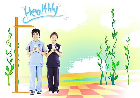 PSD 식물 편집이미지 문양 여자 남자 가족 건강 남매 사람 두명 우유 신장 디지털합성 키_신체 키재기 이미지편집 신체 관계 유제품 비뇨기관 측정 파일형식