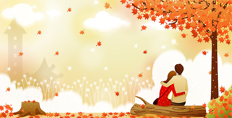 EPS 주간 나무 커플 사계절 계절 여자 남자 단풍 데이트 일러스트 자연 사랑 사람 풍경 20대 야외 두명 가을 청년만 성인만 국내일러스트 자연요소 식물 감정 잎 관계 청년 생태계 파일형식 벡터