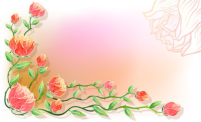 EPS 꽃 백그라운드 꽃무늬 패턴 일러스트 사람없음 장미 국내일러스트 식물 무늬 파일형식 벡터