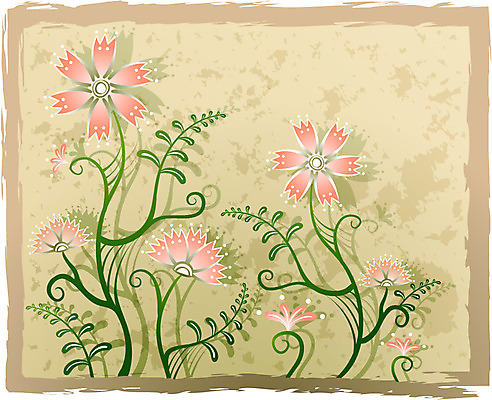 EPS 문양 꽃 백그라운드 무늬 꽃무늬 패턴 일러스트 사람없음 식물패턴 국내일러스트 식물 파일형식 벡터