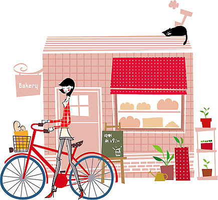 EPS 라이프스타일 웰빙 여자 화분 빵 일러스트 휴식 한명 사람 20대 성인 취미 야외 라이프 30대 마을 자전거 고양이 빵집 미시라이프 미시즈 미즈 미즈라이프 여자만 여자한명만 성인여자만 성인만 국내일러스트 1 음식 컨셉 포유류 청년 생활 장년 반려동물 상점 바이크 파일형식 벡터