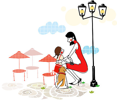EPS 구름 라이프스타일 웰빙 공원 공공시설 여자 딸 어린이 가로등 일러스트 가족 모녀 엄마 사람 20대 야외 두명 30대 파라솔 개 미시라이프 미시즈 미즈 미즈라이프 여자만 국내일러스트 자연요소 포유류 관계 청년 생활 장년 시설 파일형식 벡터