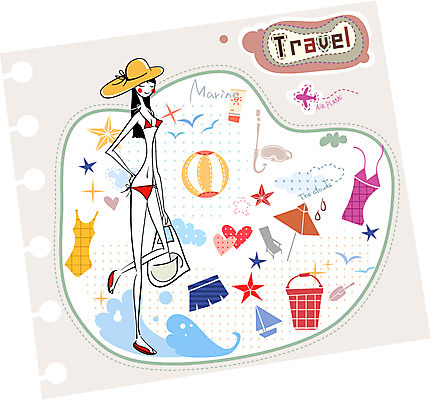 EPS 라이프스타일 웰빙 여자 패션 수영복 파도 여행 일러스트 갈매기 휴가 불가사리 한명 사람 20대 성인 여름 30대 여름휴가 바캉스 파라솔 선크림 물안경 미시라이프 미시즈 미즈 미즈라이프 여자만 여자한명만 성인여자만 성인만 국내일러스트 1 옷 계절 바다 조류 극피동물 청년 생활 장년 화장품 수영용품 파일형식 벡터 여름_계절