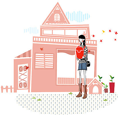 EPS 라이프스타일 웰빙 여자 낙엽 일러스트 안기 주택 한명 사람 20대 성인 야외 30대 아기 미시라이프 미시즈 미즈 미즈라이프 여자만 여자한명만 국내일러스트 1 잎 모션 청년 건물 생활 장년 파일형식 벡터