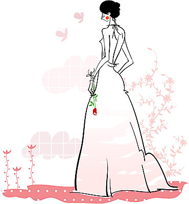 EPS 구름 라이프스타일 웰빙 여자 신부 웨딩드레스 결혼 일러스트 한명 사람 20대 성인 30대 장미 미시라이프 미시즈 미즈 미즈라이프 여자만 여자한명만 성인여자만 성인만 국내일러스트 자연요소 1 드레스 꽃 이벤트 청년 생활 장년 파일형식 벡터