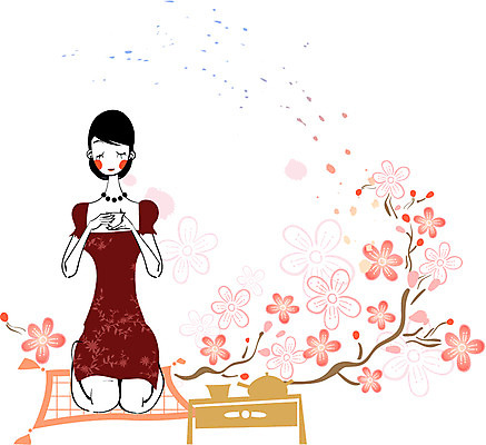 EPS 라이프스타일 웰빙 여자 꽃무늬 일러스트 휴식 실내 한명 사람 20대 성인 취미 라이프 30대 차 다도 미시라이프 미시즈 미즈 미즈라이프 여자만 여자한명만 성인여자만 성인만 국내일러스트 1 꽃 음료 컨셉 무늬 청년 내부 생활 장년 예절 파일형식 벡터