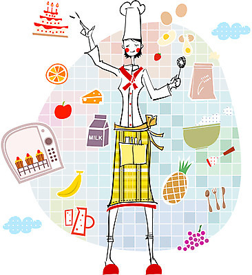 라이프스타일 웰빙 여자 음식 오렌지 일러스트 치즈 바나나 사람 20대 물 30대 케이크 계란 요리사 우유 오븐 사과 미시라이프 여자만 성인여자만 성인만 국내일러스트 자연요소 직업 과일 디저트 유제품 청년 생활 장년 알 가전제품