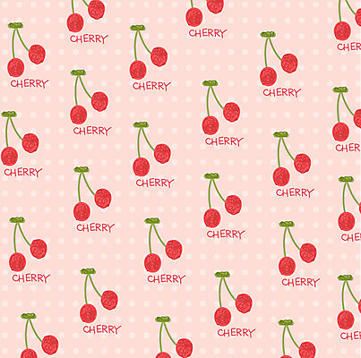 EPS 문양 열매 분홍색 백그라운드 무늬 패턴 과일 일러스트 사람없음 물방울무늬 체리 국내일러스트 식물 컬러 파일형식 벡터
