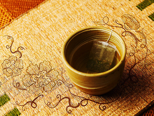 PSD 편집이미지 문양 웰빙 꽃 생활용품 백그라운드 무늬 꽃무늬 패턴 사람없음 장미 전통차 다기 녹차 디지털합성 이미지편집 식물 차_음료 다도 오브젝트 파일형식