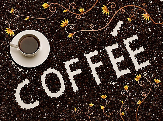 PSD 편집이미지 문양 꽃 커피 음식 백그라운드 무늬 패턴 사람없음 장미 디지털합성 이미지편집 식물 음료 파일형식