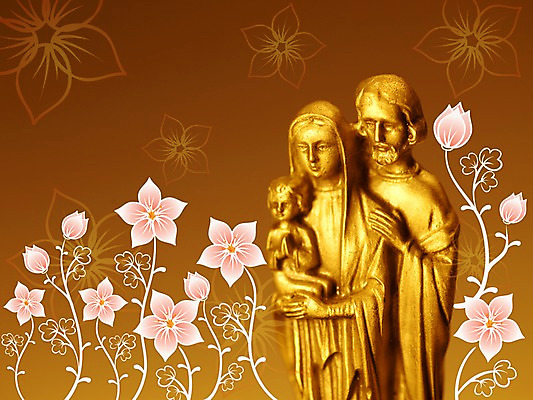 PSD 편집이미지 문양 기독교 종교 백그라운드 무늬 꽃무늬 패턴 종교용품 가족 기독교용품 상반신 사람없음 동상 장미 천주교 디지털합성 마리아 아기예수 요셉 이미지편집 꽃 관계 조형물 예수 기념물 파일형식