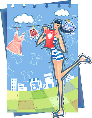 EPS 주간 구름 모델 우먼라이프 라이프스타일 여자 패션 구두 티셔츠 가방 일러스트 한명 사람 20대 성인 야외 건물 여름 쇼핑 빨래 빨래집게 미니원피스 여자만 여자한명만 성인여자만 청년만 청년여자만 성인한명만 청년여자한명만 성인여자한명만 성인만 국내일러스트 자연요소 1 건축물 잡화 계절 원피스 신발 셔츠 가사 집게 청년 생활 파일형식 벡터