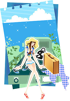 EPS 주간 구름 모델 우먼라이프 라이프스타일 여자 패션 구두 바다 일러스트 휴가 한명 사람 20대 성인 야외 여름 여름휴가 바캉스 쇼핑 여행가방 트럭 담요 여자만 여자한명만 성인여자만 청년만 청년여자만 성인한명만 청년여자한명만 성인여자한명만 성인만 국내일러스트 자연요소 1 계절 신발 가방 자동차 청년 생활 파일형식 벡터 여름_계절