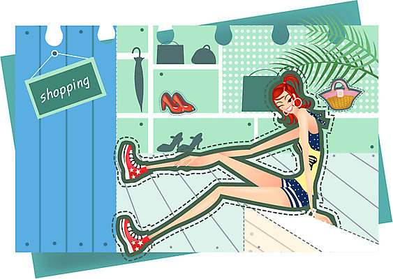 EPS 모델 우먼라이프 라이프스타일 잡화 여자 패션 구두 신발 가방 일러스트 우산 실내 한명 사람 20대 성인 여름 쇼핑 열대잎 여자만 여자한명만 성인여자만 청년만 청년여자만 성인한명만 청년여자한명만 성인여자한명만 성인만 국내일러스트 1 계절 잎 청년 내부 생활 파일형식 벡터