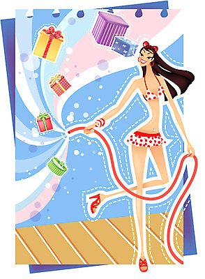 EPS 모델 우먼라이프 라이프스타일 여자 패션 수영복 일러스트 선물 한명 사람 20대 성인 여름 여름휴가 바캉스 쇼핑 호스 여자만 여자한명만 성인여자만 청년만 청년여자만 성인한명만 청년여자한명만 성인여자한명만 성인만 국내일러스트 1 옷 계절 휴가 청년 생활 파일형식 벡터 여름_계절